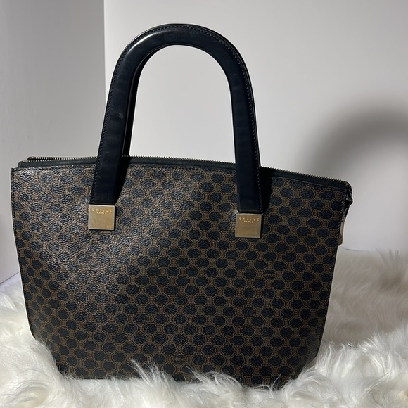 Celine Macadam Hand Bag Leather Pvc #164546C40B. P33 - Picture 3 of 13